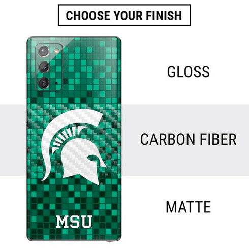 Michigan State University Spartans Digital Pixels Galaxy Note20 5G Skin